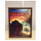 Amf119 Framed Original John De Grassi Scenic Painting 