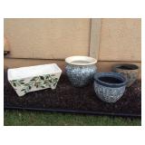 Amf124 Four Ceramic Garden Planter Pots