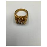 IML106 - Nice 14k Yellow Gold Electroplate Nugget Ring