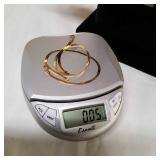 IML111- Pair of 7.5" 14KT Italy Gold Bracelets