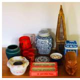 IML117-CERAMIC VASES, WOODEN ART AND MORE - See Photos for Selection!