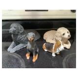 Iml130 Four Hand Casted Dog Figurines