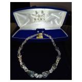 Iml156 Cubic Zirconia? Earrings & Crystal Neclace