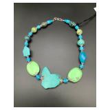 Iml726 - Myrna Lee - Hodge Podge Necklace Turquoise Azurite Beads