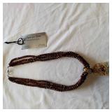 IML734 - Myrna Lee Chang Collection - Tri-Color Jade Pendent & Necklace