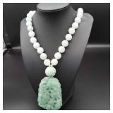 IML748 - Myrna Lee Chang Collection-Stunning Green Jade Necklace