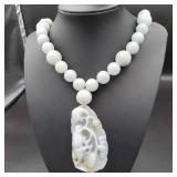 IML755 - Myrna Lee Chang Collection-Natural Jade Pendant & Beads Necklace
