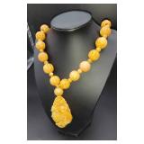 IML758 - Myrna Lee Chang Collection-Beautiful Gray Jade Pendant & Beads Necklace