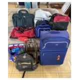 WWS031 Aerobed, Bass Suitcase, Metal Luggage Carrier & Various Bags