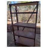 WWS043 - Five-Shelf Wood & Metal Storage Shelf Unit