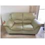 WWS001 Beige Leather Loveseat