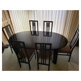 PSM007 - Exquisite Oval Dining Room Table w/Six Highback Chairs