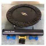 PSM015 - Home Fitness - Mini Trampoline, Foam Roller, Weights