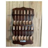 Aae009 Vintage Bicentennial Original Thirteen Colonies Commemorative Spoon Collection