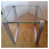 AAE013 - Art Deco Style Iron & Glass End Table