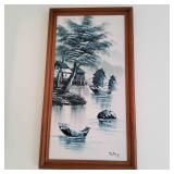 AAE015 - Framed 14" x 26" Oil Painting