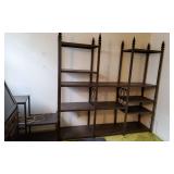 AAE021 - Vintage Metal Shelf Unit 76" x 16" x 64" & 41" x 16" x 30"