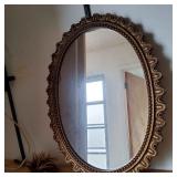 AAE024 - Oval Mirror 17" x 0.75" x 23" in Bronze Plastic Frame