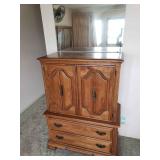 AAE026 - Armoire Chest & Matching Wall Mounted Mirror