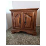 AAE056 - Wood Nightstand/Endtable 2-Door #1 of 2