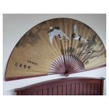 AAE062 - Large Vintage Folding Fan Wall Decor #1 of 2