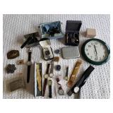 AAE066 - Vintage Watches, Collectible Buckles & a Hanging Clock