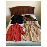 Aae090 Four Vintage Women’s Coats