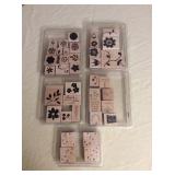 Afm014 Five Sets Of Stampin Up! Rubber Stamps 