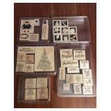 Afm023 Five Sets Of Stampin Up! Rubber Stamps 