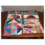 Afm024 Ten Vintage Hawaiian Patchwork Quilt Floor Mats