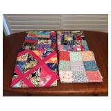 Afm029 Five Vintage Hawaiian Patchwork Quilt Blankets 