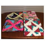 Afm030 Five Vintage Hawaiian Patchwork Quilt Blankets 