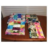 Afm031 Five Vintage Hawaiian Quilt Blankets 
