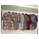 Afm036 Eight Men’s Aloha Shirts Size Large