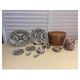 Afm083 Chinese Porcelain Rose Medallion Rose Canton Dishes