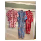 Afm085 Three Japanese Kimono Style Robes 