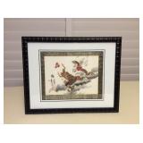 Afm114 Framed Watercolor Of Asian Dragon