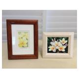 Afm122 Framed Original Plumeria Flowers Painting & Print