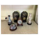 Kve032 Beautiful Vintage Oriental Vases on Stands Metal, Celadon, Ceramic & More