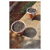 KVE059 - Pair of Large Terra Cotta Clay Planters/Pots