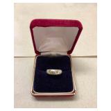 Kve109 18K White Gold Diamond? & Citrine? Ring