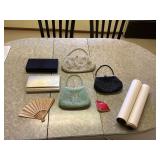 Kve126 Vintage Evening Bags & Oriental Scroll Prints