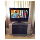 Kve100 Sharp Aquos Flat Screen TV, Stand, DVD/VHS Player & More!
