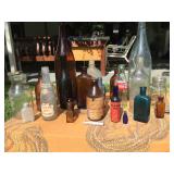 WLE013 WLE012 - Vintage Glass Bottles Including Unique Hawaii Bottles - Lot #2 of 3