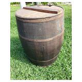 WLE075 - Large Vintage Wood Barrel w/History #2 of 4
