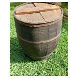 WLE077 - Large Vintage Wood Barrel w/History #4 of 4