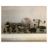 WLE079 Silverplate, Brass & Cast Iron Items