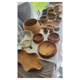 WLE102 - Vintage Monkey Pod Wood Lot - Bowls, Platter & More