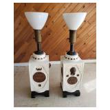 WLE109 - Pair of Interesting Oriental Themed Lamps