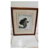 WLE124 - Koa Frame Kim Taylor Reece Hula Dancer Phtograph